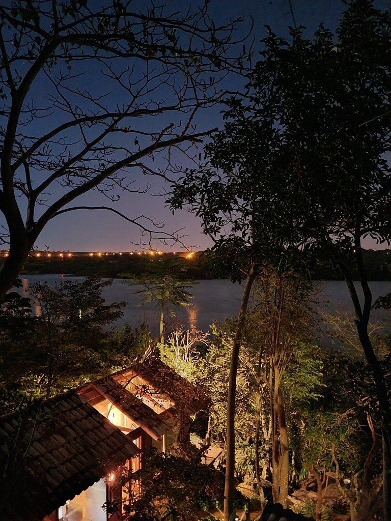 Cabana na árvore à beira do lago com vista incrível