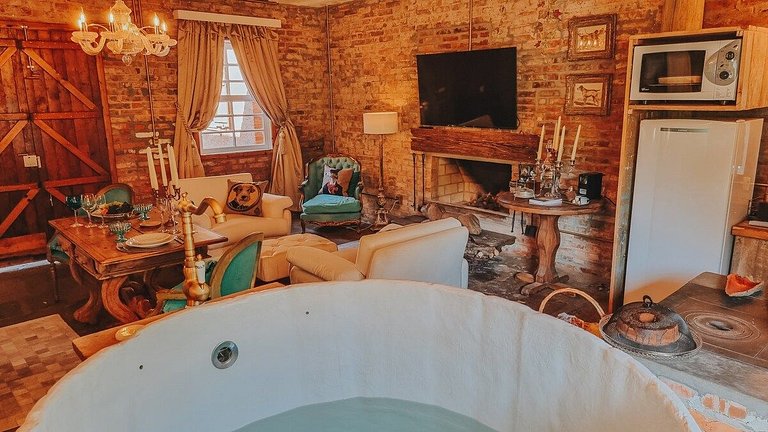 Casa histórica vista Vinhedo e lareira Gramado