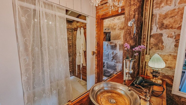 Casa histórica vista Vinhedo e lareira Gramado