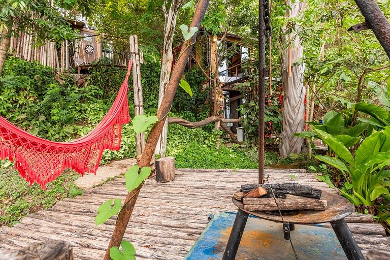 Microcasa Casa Barco na beira lago vista incrível