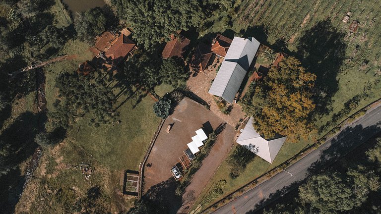Casa de pedra antiga Vinícola Gramado com lareira